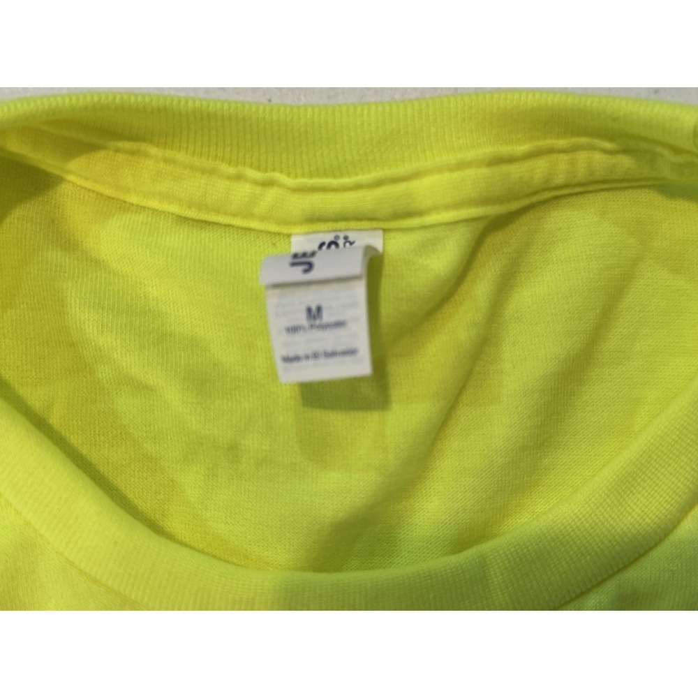 Pack of 2 Jerzees Adult Tee - Neon Yellow - Size M - Picture 2 of 3